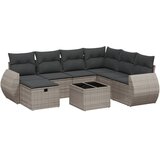  8-dijelni set vrtnih sofa od poliratana s jastucima sivi | shoptok.hr