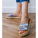 Gemre Blue espadrille flip-flops with a bow Kartis | shoptok.hr