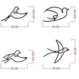 WALLXPERT Set zidnih ukrasa Hope, 1,2 mm, 4 komada, crni | Eponuda.ba