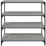 vidaXL Knjižna omara siva sonoma 100x33x100 cm inženirski les in jeklo | Shoptok.si