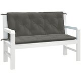  Jastuci za vrtnu klupu 2 kom tamnosivi 120x50x7 cm tkanine | shoptok.hr