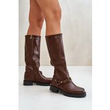 Boto Warm Women’s Boots with Zipper Eco Leather Brown Tialethe | Shoptok.si