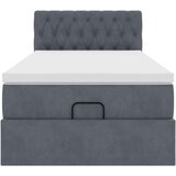 vidaXL otomanski okvir kreveta s madraca tamnosivi 80x200cm baršunasti | shoptok.hr
