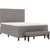  Vzmetna postelja z vzmetnico in klopi taupe 160x200 cm Tkanina, (22083252) | Shoptok.si