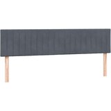 vidaXL Box spring postelja z vzmetnico temno siva 180x210 cm žamet | Shoptok.si