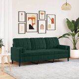  Trosjed s ukrasnim jastucima tamnozeleni 180 cm baršunasti | Eponuda.com