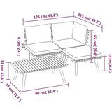  4-dijelna vrtna garnitura s jastucima masivno bagremovo drvo | shoptok.hr