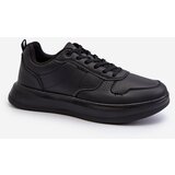 EVENTO Lightweight Men's Platform Sneakers in Black Eco Leather Uziran | Shoptok.si