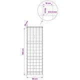  Gabion s žicom debljine 3,5 mm i mrežom 10x10 cm 50x30x150 cm | shoptok.hr