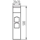 Kanlux 38765 - spoljašnja lampa DASTEN sa 2 utičnice 1xG9/11W/230V 50 cm IP44 antracit | Eponuda.com