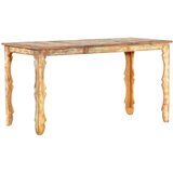  Blagovaonski stol od masivnog obnovljenog drva 140 x 70 x 76 cm | shoptok.hr