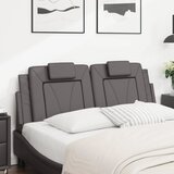  Jastuk za uzglavlje Viana sivi 140 cm od umjetne kože | shoptok.hr