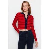 Trendyol Navy Blue Striped Knitwear Cardigan | Shoptok.si