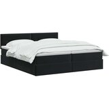 LED krevet za pohranu s madracem Crna 180 x 200 cm Baršun | shoptok.hr