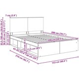  Konstrukcija postelje z vzglavjem Sonoma hrast 150 x 200 cm, (5000103776) | Shoptok.si