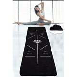  Vitalna i živahna Bikram prostirka za jogu - Crna, 60x200cm, Crno-bijela | Eponuda.ba