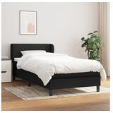  Box spring postelja z vzmetnico črna 90x200 cm blago | Shoptok.si