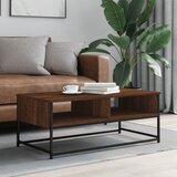vidaXL Klubska mizica rjavi hrast 100x51x40 cm inženirski les Cene