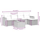 vidaXL 6-dijelni set vrtnih sofa od poliratana s jastucima smeđi | shoptok.hr