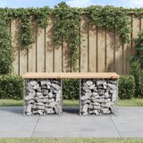 vidaXL Vrtna klop gabion 103x44x42 cm trdna borovina Cene