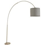 Opviq Deve Boynu Mat Krom Lambader Pramit Hasır Gri Abajurlu Anthracite Floor Lamp | ePonuda.com