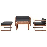 Bessagi Garden lounge garnitura elio, temno siva, les akacije | Shoptok.si