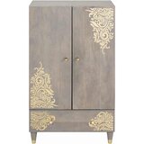  Highboard Siva i zlatna 60 x 33 x 100 cm Čvrsto drvo manga | shoptok.hr