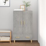 The Living Store Visoka omarica betonsko siva 70x31x115 cm konstruiran les - Visoka Omarica, (21429394) Cene