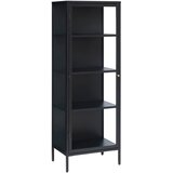 Unique Furniture Črna kovinska vitrina 58x160 cm Carmel – | Shoptok.si