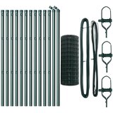 vidaXL Euro Ograda s 13 Stupova 0.6x25 m Galvanizirani čelik Zelena Cijene