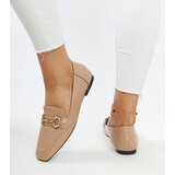 Gemre Beige Loafers with Buckle Areebah | shoptok.hr
