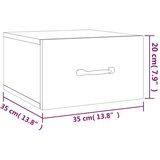  Stenska nočna omarica 2 kosa siva sonoma 35x35x20 cm, (20600841) | Shoptok.si