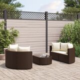 vidaXL 5-dijelni set vrtnih sofa s jastucima poliratan smeđi | shoptok.hr