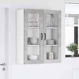  Zidni stakleni ormarić Lucca Betonska siva 80 x 31 x 100 cm | shoptok.hr