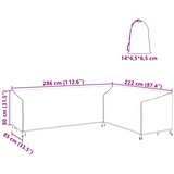  Pokrov za namještaj Crna 286 x 222 x 80 cm 210D Oxford tkanina | shoptok.hr