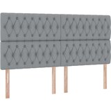 vidaXL Krevet S LED lampica Svijetlo siva 160 x 200 cm tkanina | shoptok.hr