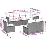  8-dijelni set vrtnih sofa od poliratana s jastucima crni | shoptok.hr