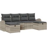  Set sofe 6 kom. Svijetlo siva poliratan Svjetlosiva 234 x 117 x 85 cm | shoptok.hr