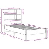 vidaXL Krevet s regalom za knjige bez madraca 75 x 190 cm od borovine | shoptok.hr