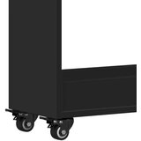 vidaXL Omarica s kolesi črna 60x22x79 cm inženirski les | Shoptok.si