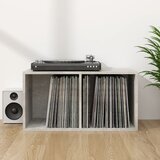 vidaXL Kutija za pohranu vinilnih ploča boja betona 71x34x36 cm drvena Cijene