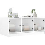  Stolić za kavu sa staklenim vratima bijeli 102 x 50 x 42 cm | shoptok.hr