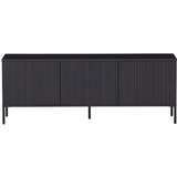 WOOOD Črna TV omarica iz masivnega bora 150x56 cm Gravure – Cene