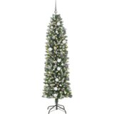  Umetno vitko božično drevo med 300 LED z stojalom Zelena 210 cm | Shoptok.si