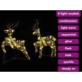  LED Riječni jeleni s 40 LED svjetlima 2 pcs Topla bijela PET | shoptok.hr