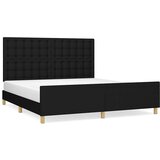  Okvir za krevet s uzglavljem crni 180 x 200 cm od tkanine | Eponuda.ba