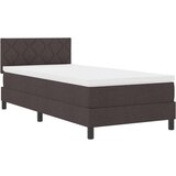  Krevet s oprugom i madracem Tamnosmeđi 90x190 cm Tkanina | shoptok.hr