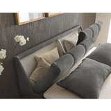 MID.YOU POSTELJA Z VZMETNICO 180 cm x 200 cm , tekstil, leseni material barve grafita | Shoptok.si