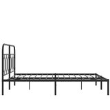  Metalni okvir za krevet s uzglavljem crni 135x190 cm | Eponuda.com