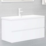  Ormarić s ugrađenim umivaonikom bijeli konstruirano drvo Bijela 90 x 38.5 x 45 cm | Shoptok.si